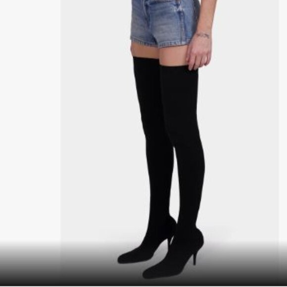 NWOB Balenciaga Knife Bootie Stretch Heels Over the Knee Thigh High Boots 39 - Picture 1 of 13